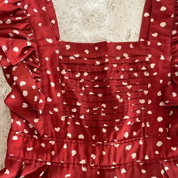 SNIDEL Japanese Brand Heart Print Romper - Picture 2 of 7